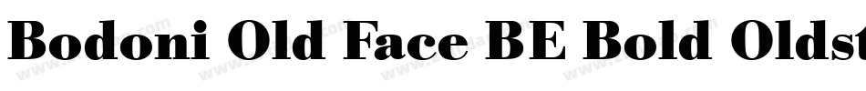 Bodoni Old Face BE Bold Oldstyle Figures字体转换